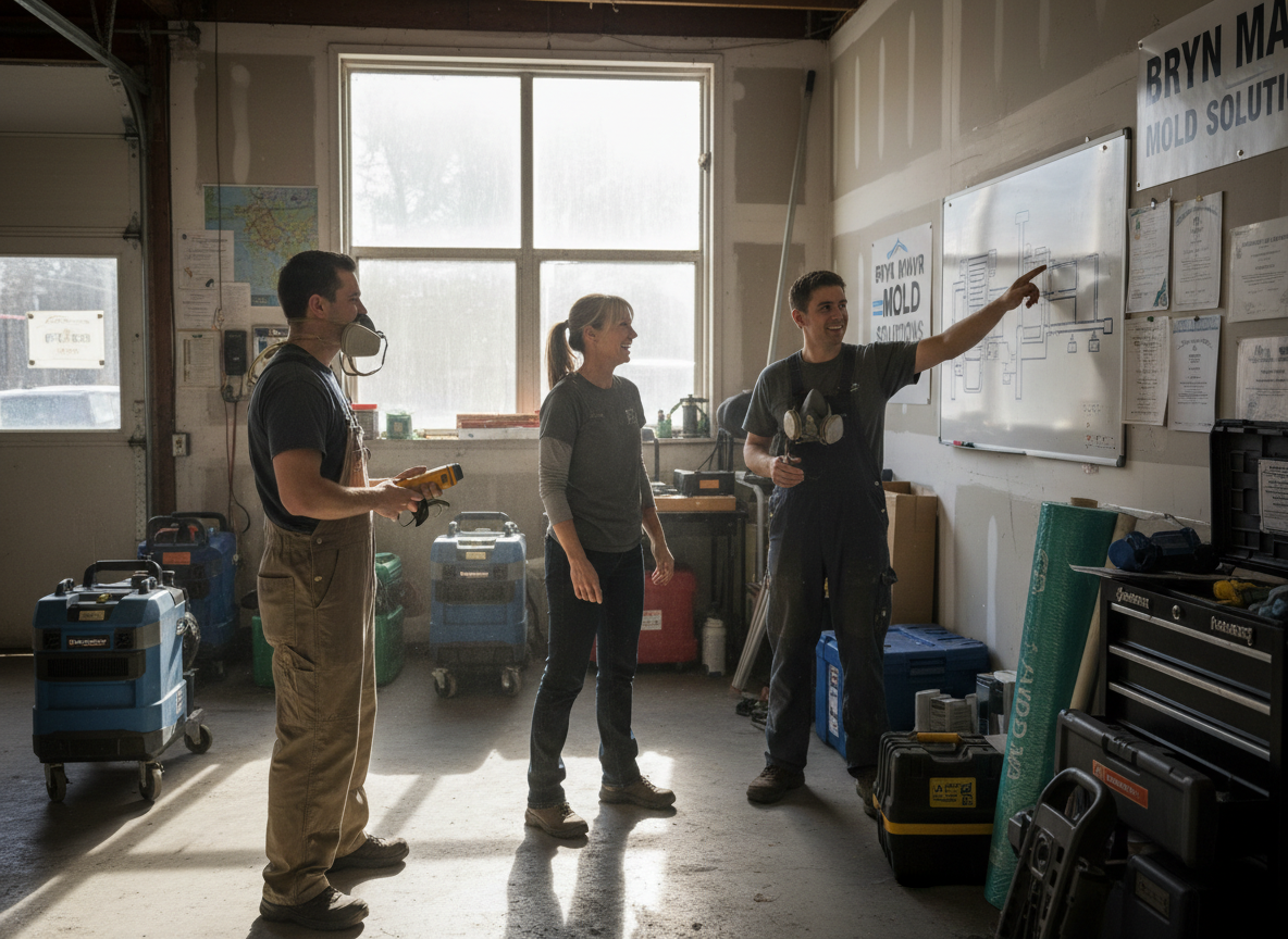 The Mold Remediation Service Bryn Mawr team at work in Bryn Mawr