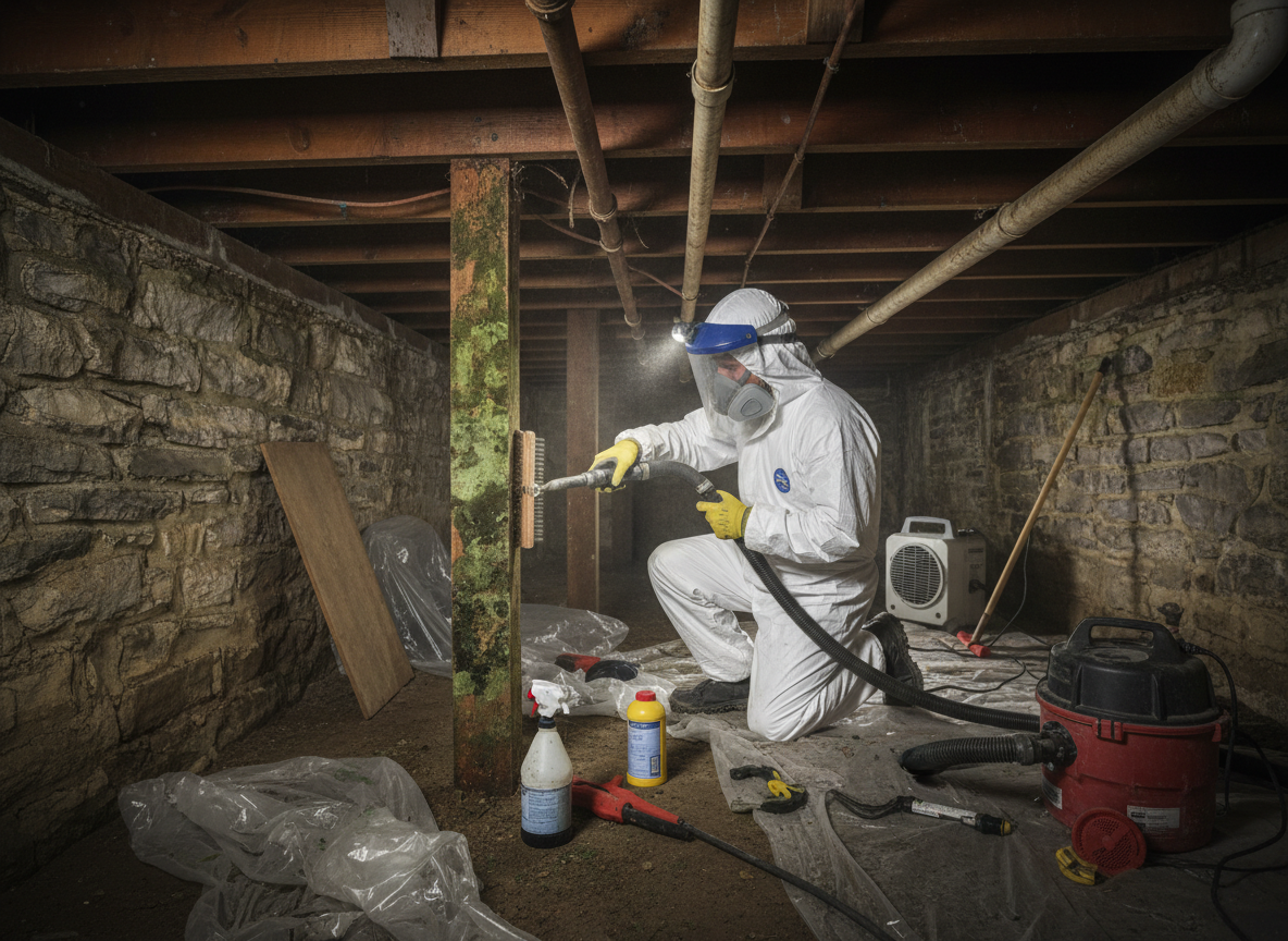 Crawl Space Mold Removal in Bryn Mawr, CA